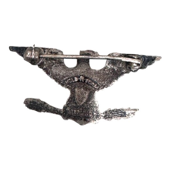 WWII era Colonel Eagle Rank Pin Sterling Meyer Shold-R-Form Insignia Brooch - Picture 7 of 7